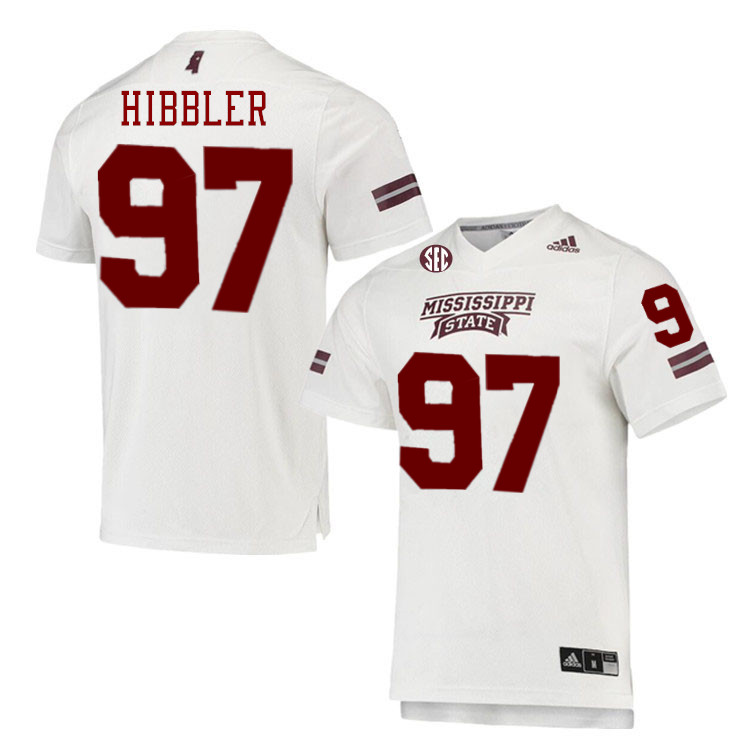 Men #97 Terrance Hibbler Mississippi State Bulldogs College Football Jerseys Stitched-White